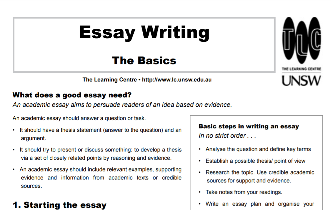 Les bases d'un "Writing" en Anglais
